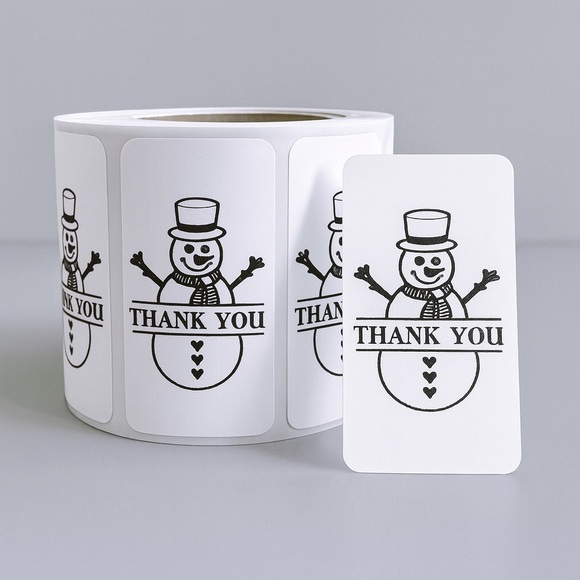 HANDMADE Other - Pack of 100 Stickers | Thank you stickers for Christmas |Packaging Supplies